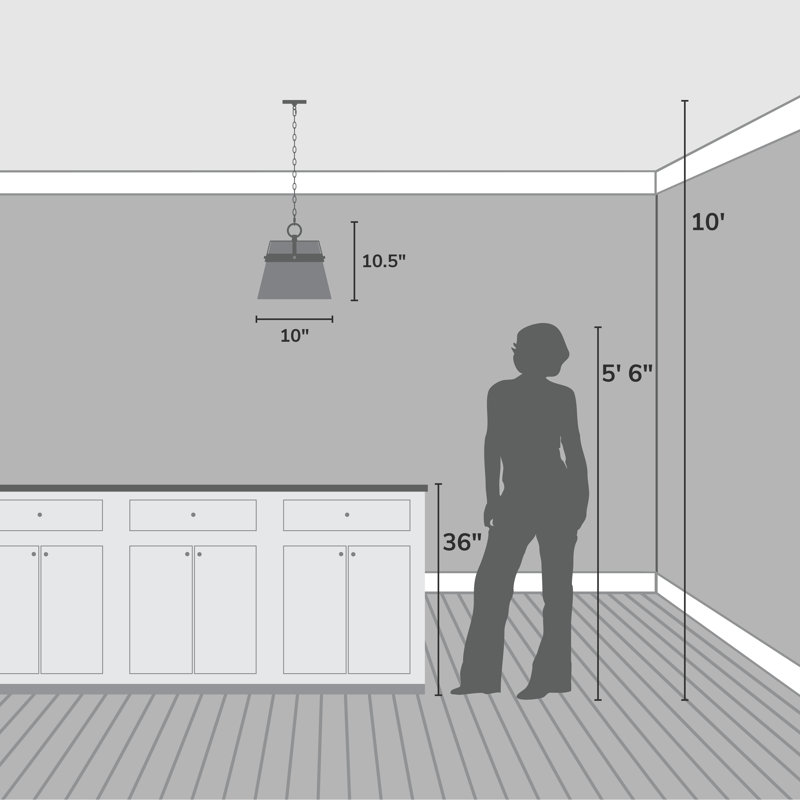Hunter Ada Lee 1 Light Small Pendant Ceiling Light Fixture