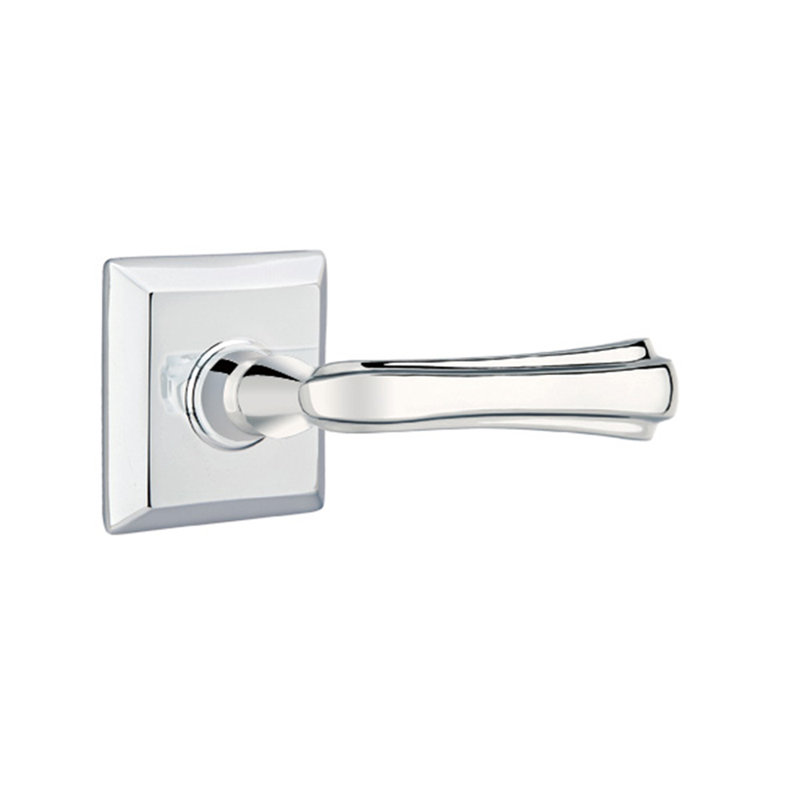Levier de porte avec rosette Wembley, Gauche, Chrome poli