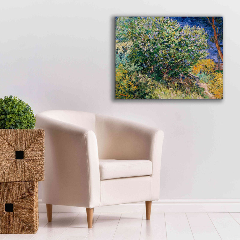 «Lilac Bush» par Vincent Van Gogh, estampe numérique sur toile, H 26 po x l 34 po x P 1,5 po