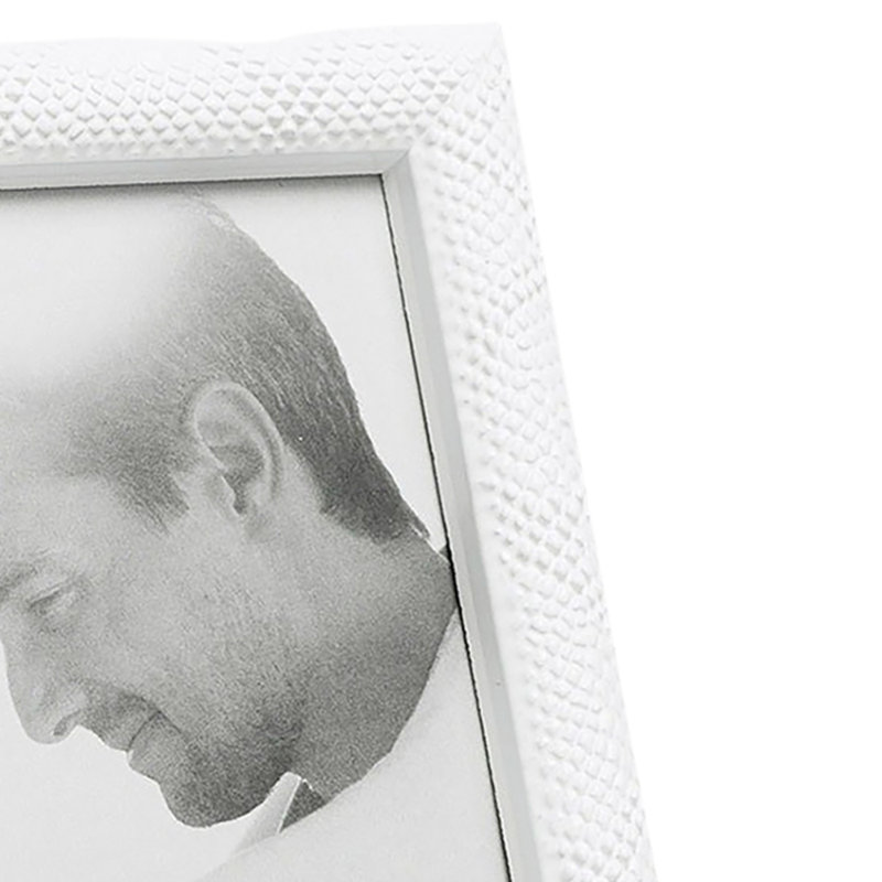Wood Embossed Picture Frame, White, 4" x 6"
