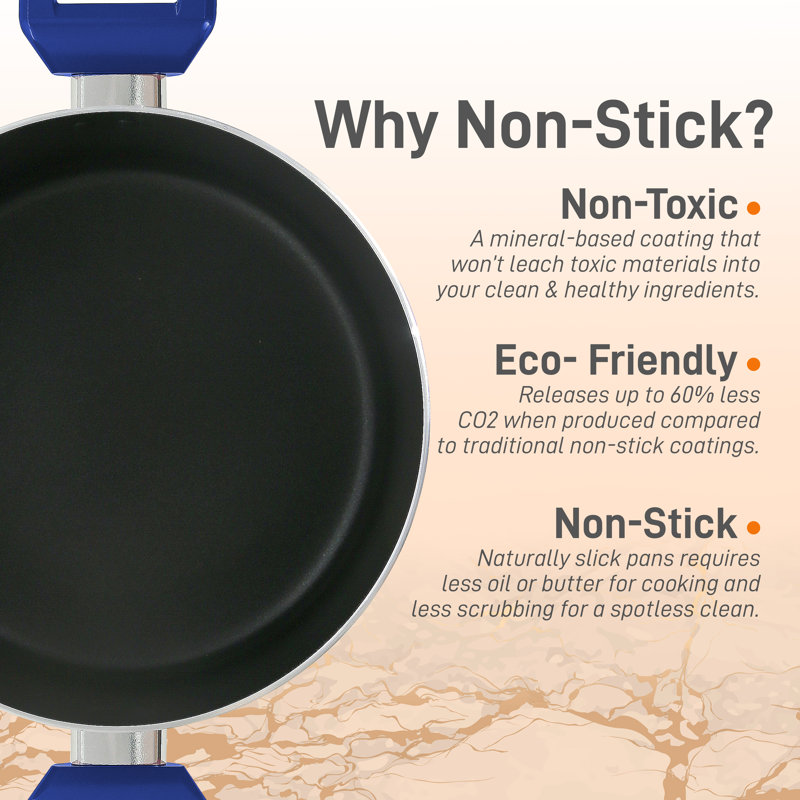 Nutrichef Non-Stick Casserole With Lid - High-Qualified Kitchen Cookware With See-Through Tempered Glass Lids, 5 Quart (Works With Model: NCCWA13)