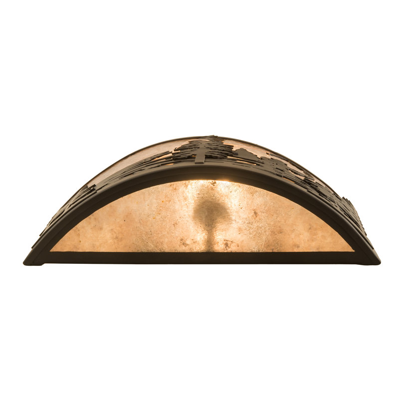 Fly Fishing Creek 2-Light Flush Mount, Brown, 1