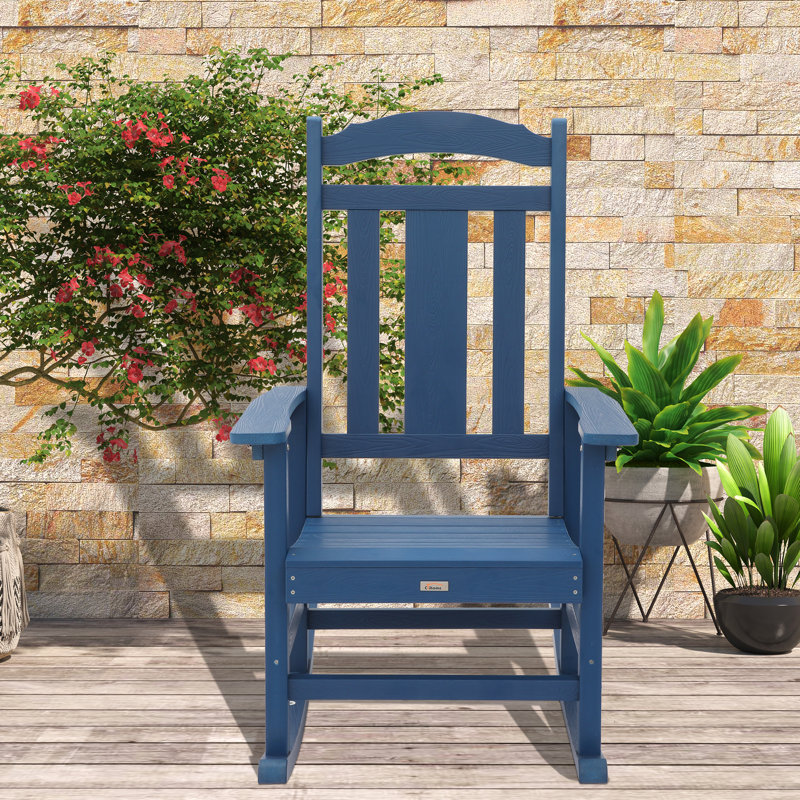 Chaise berçante d'extérieur Harlay, Bleu marine