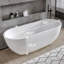 Baignoire autoportante en acrylique blanc brillant 60 po Eviva Clair