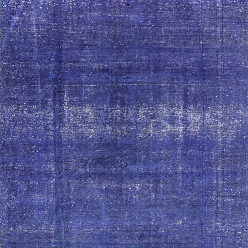 Tapis oriental bleu, Carré 3 pi