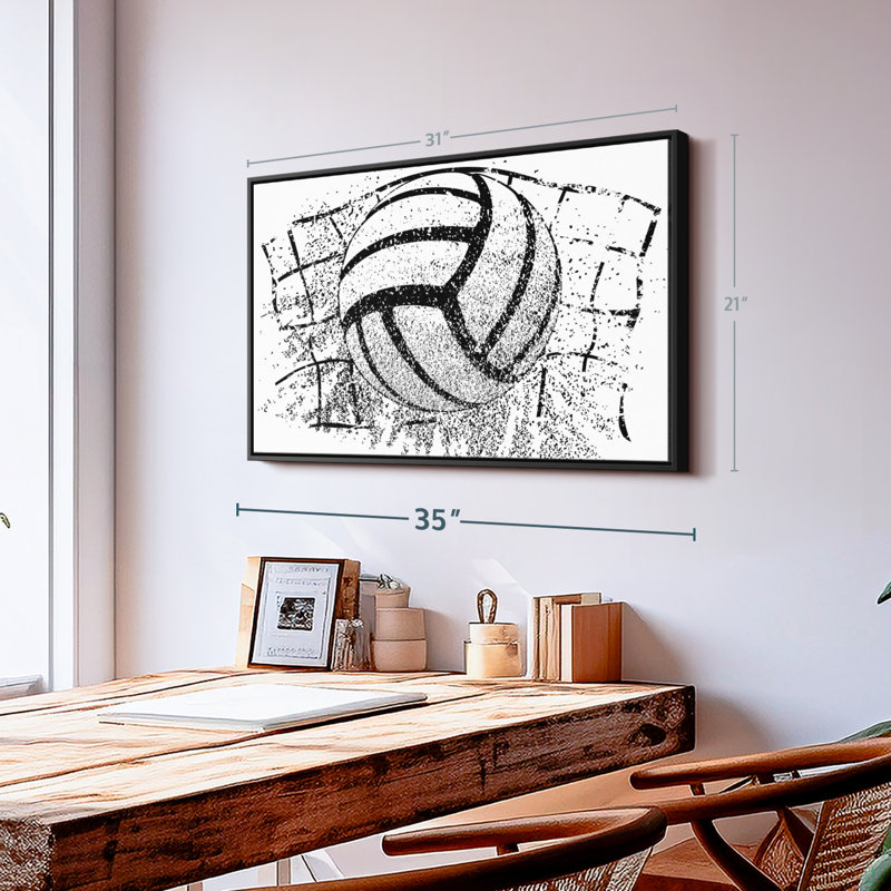 «Grunge Volleyball Canvas Print», H 21 po x l 31 po