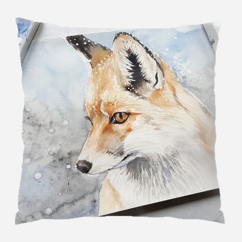 Coussin décoratif animal Jayla, Intérieur, Microsuède