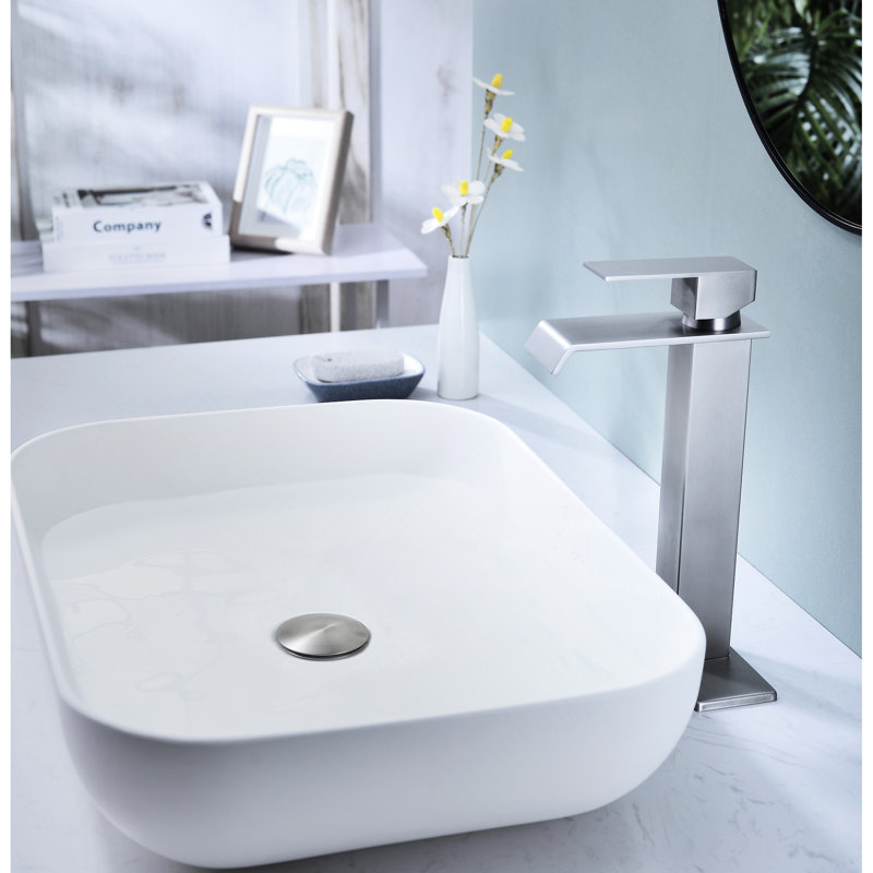 Robinet de salle de bain noir mat à poignée simple avec drain escamotable, acier inoxydable, débit d'eau stable, installation rapide pour éviers sans trop-plein