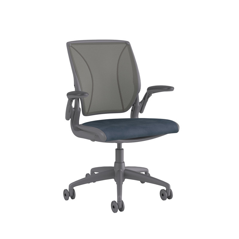 Diffrient World Wool Task Chair, Gray, Catena/Caraway, Corde/Peacock