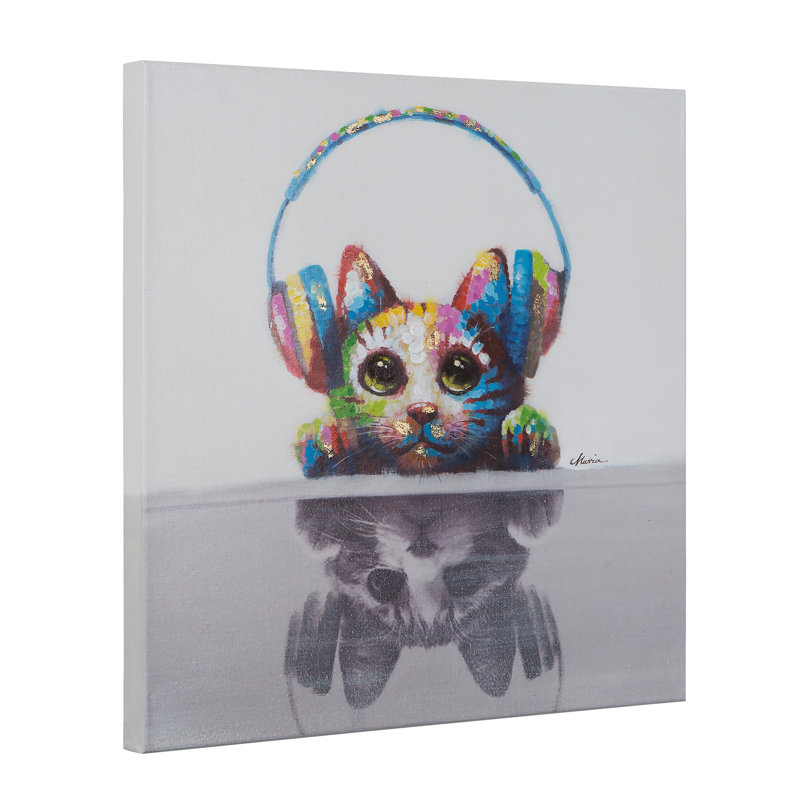 «Koski Cat Beats», peinture sur toile tendue