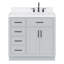 Meuble-lavabo simple en bois massif 36 po Tidworth avec plateau en quartz Carrara de 1,5 po-1805328804-1763275037-1763275036