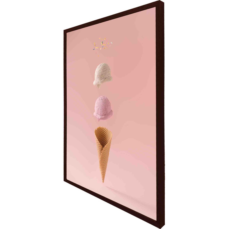 Armona Ice Cream - 5 Piece Single Picture Frame Print, 114cm H x 76cm W x 4cm D, Brown