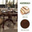 Aala Round Solid Wood Base Dining Table