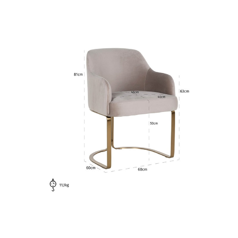 Fauteuil Hadley, Beige