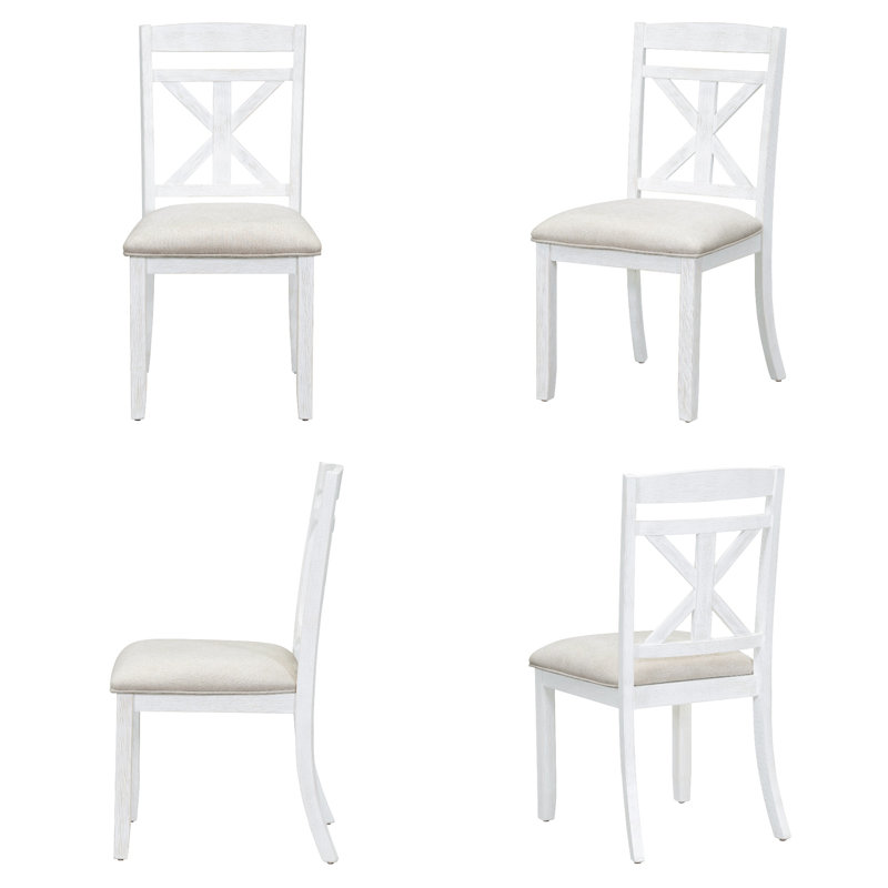 4 - Person Extendable Dining Set, Brown/Beige/Antique White