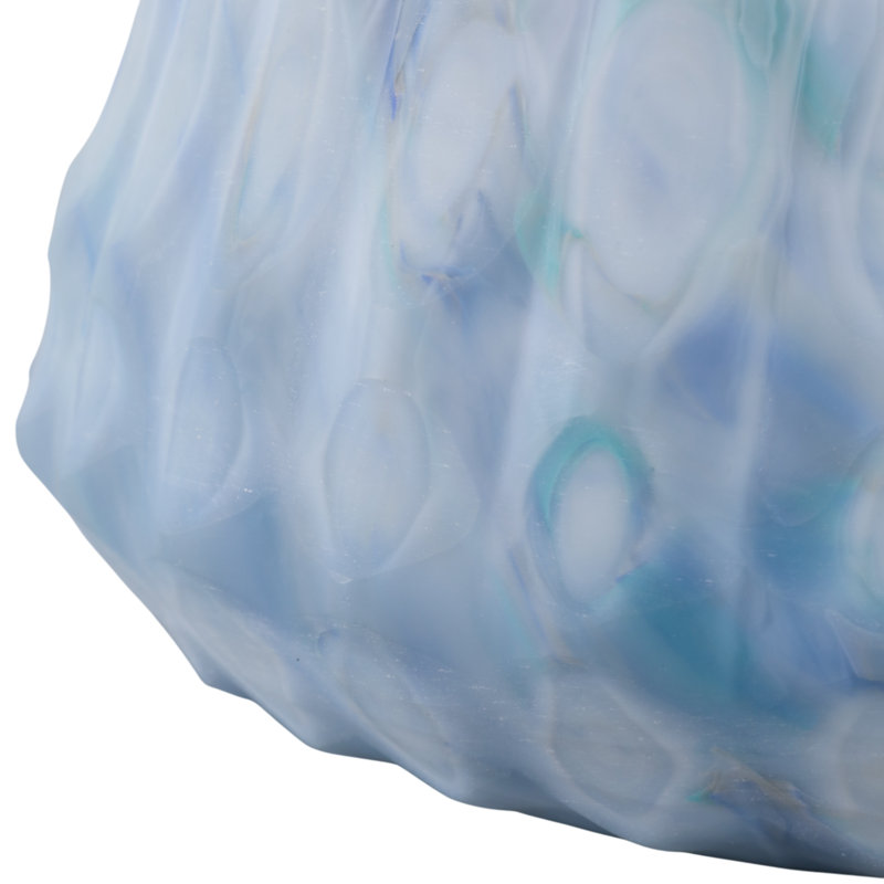 Élégant bol décoratif en verre sculpté - bol décoratif moderne parfait pour la table de centre ou un élégant décor décoratif - 12 po, bleu