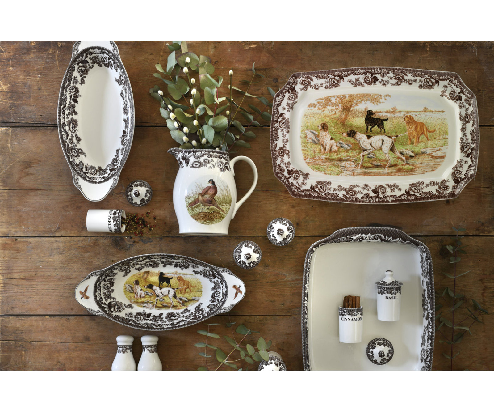 Spode Woodland Dogs Platter