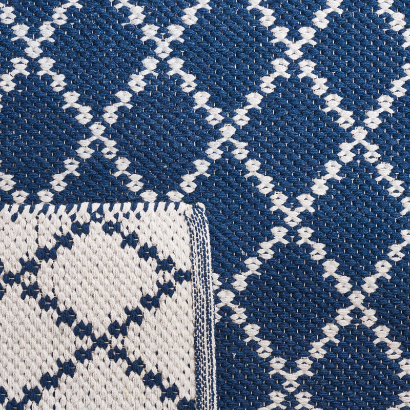 Breckenridge Flat Weave Cotton Geometric Rug, Rectangle 5' x 8'