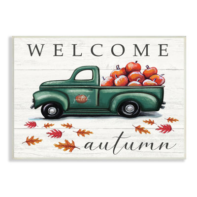 " Green Farm Truck Autumn "