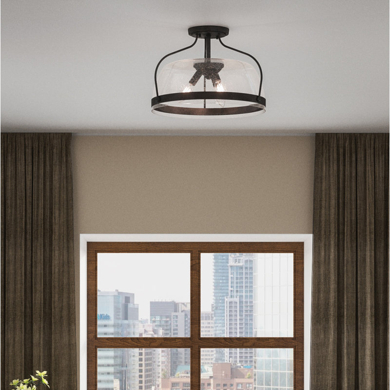 Glass Semi Flush Mount