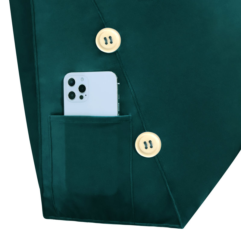 Triangular Backrest Cushion, Green