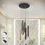 Kuhlmann 9 - Light Gold/Matte Black LED Cluster Pendant