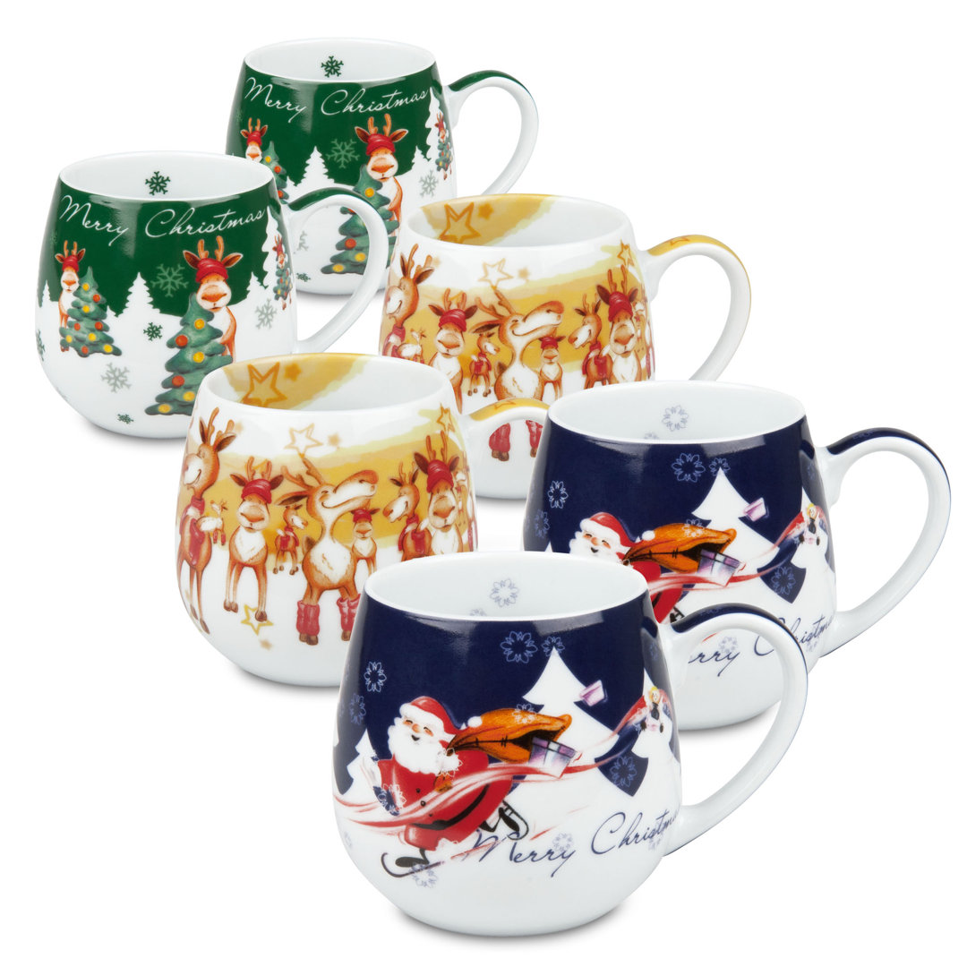 6-tlg. Becher-Set Merry Christmas