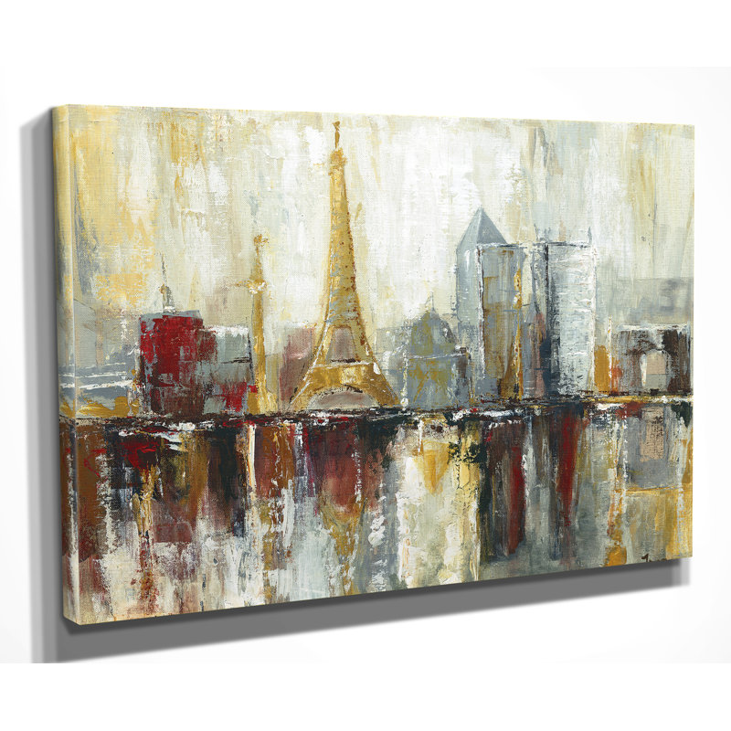 "Paris Icon" par Janet Brignola-Tava, reproduction sur toile, H 24 po x l 32 po x P 1,5 po