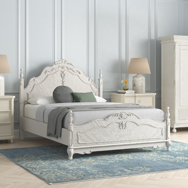 Lit standard en bois massif Losoya, Grand