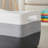White & Gray Two-Tone Rope Woven Storage Basket, Large With Handles, Stores Toys Clothes Blankets, Multi-Scene Suitable-321844547