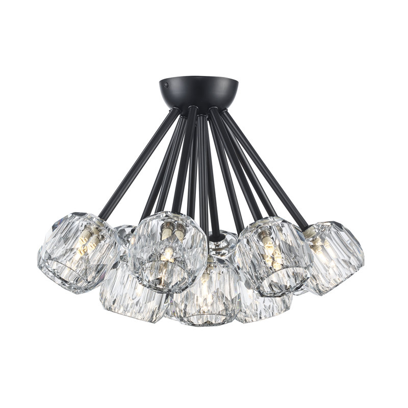 Plafonnier semi-encastré 12 lumières Konotopsky, Noir