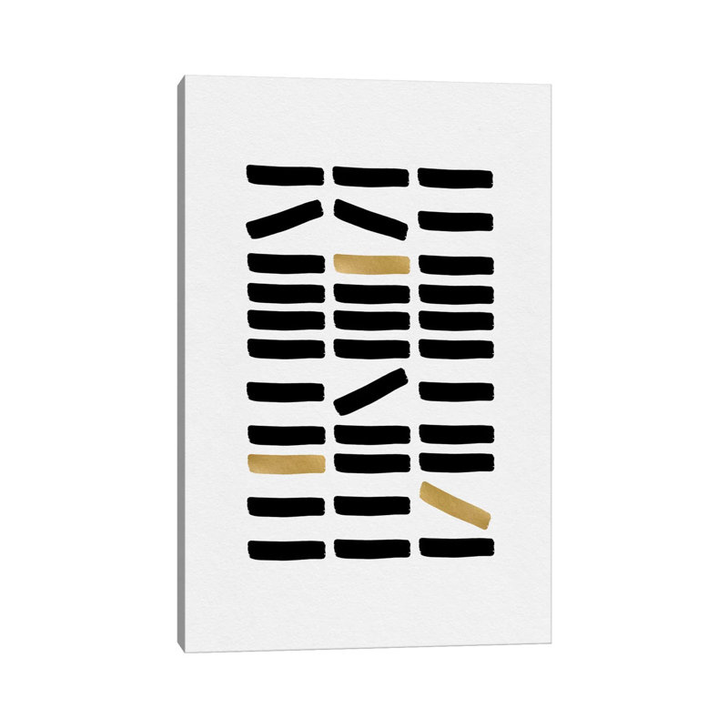 Black & Gold Abstract by Orara Studio - Wrapped Canvas Print, 101.6cm H x 66.04cm W x 1.91cm D
