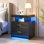 Table de chevet 2 tiroirs avec port USB et lumière DEL Ashten