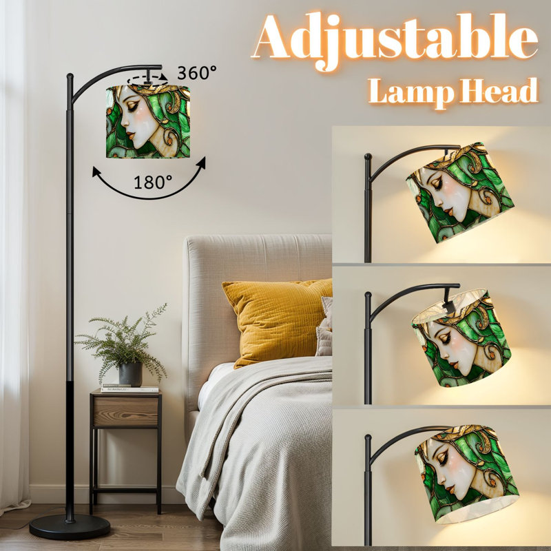 Lampe sur pied avec abat-jour ajustable Arc