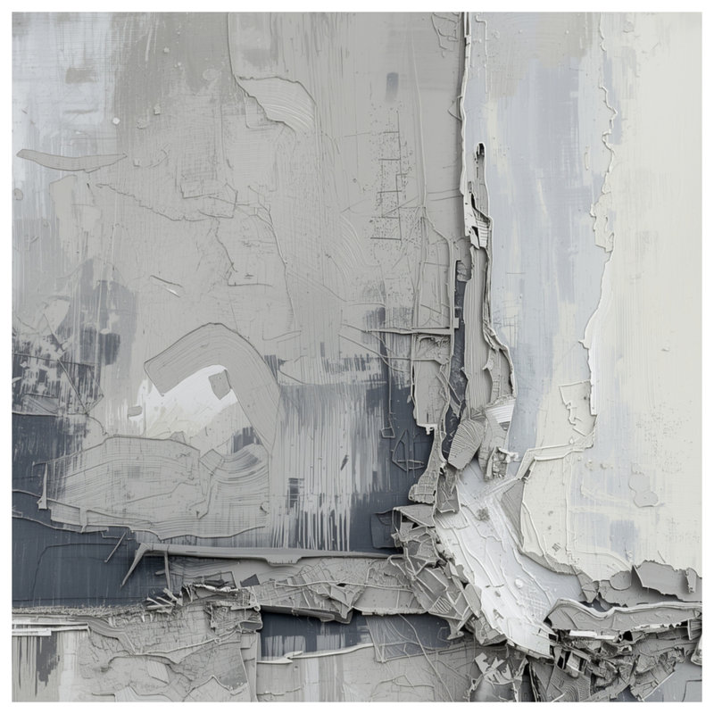 Couvertures texturées à motif abstrait gris, L 60 po x H 80 po
