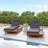 Acacia Wood Chaise Lounge Set With Adjustable Headrest And Water-Resistant Cushions For Outdoor Comfort-114319294