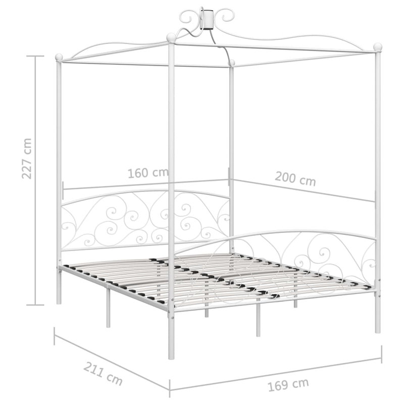 Elliott Bay Metal Bed, European Kingsize (160 x 200cm)