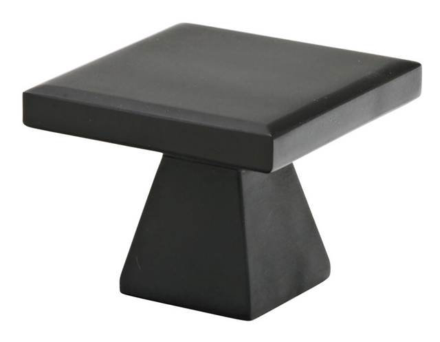 Emtek Podium Cabinet Knob, 1.75" H x 1.75" W x 1.38" D, Flat Black