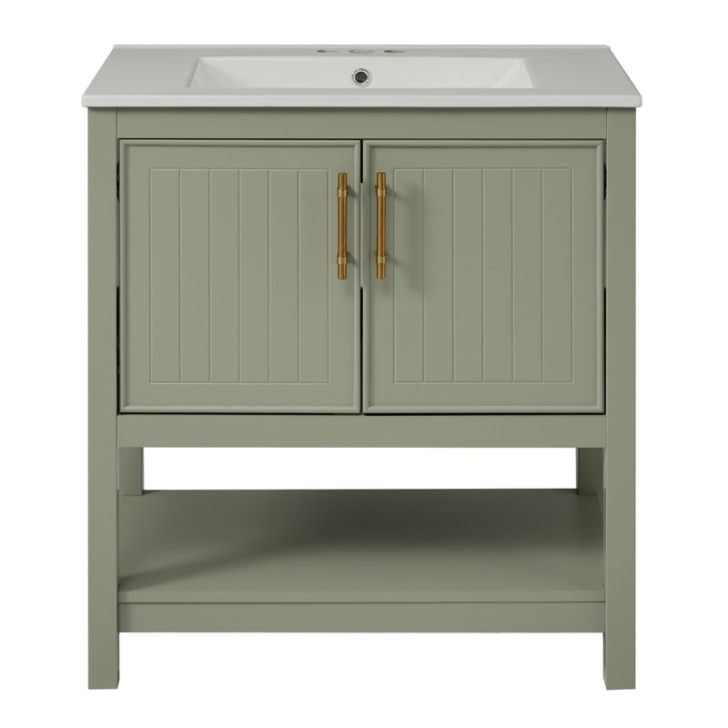 Base de meuble-lavabo simple 29,9 po seulement, Vert