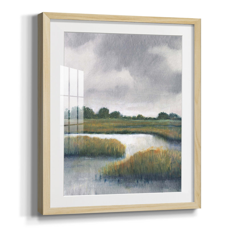 " Barxan IV ", White, Natural Framed Paper