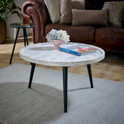 Mirefield Natural Marble 3 Legs Coffee Table