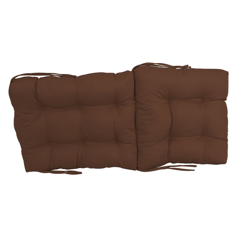 Coussin de siège / dossier en sergé pour l'intérieur, l 22 po x P 45 po, Chocolat