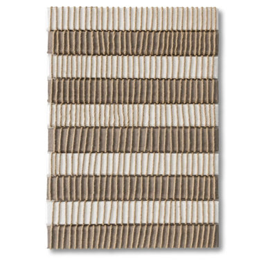 Toile texturée texturée taupe rayée Harmony - 32 po x 47 po