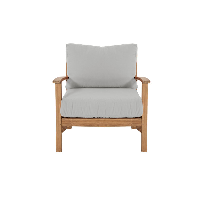 Ensemble de conversation modulaire en teck avec coussins Sunbrella 10 pièces Huntington, Sunbrella® granit