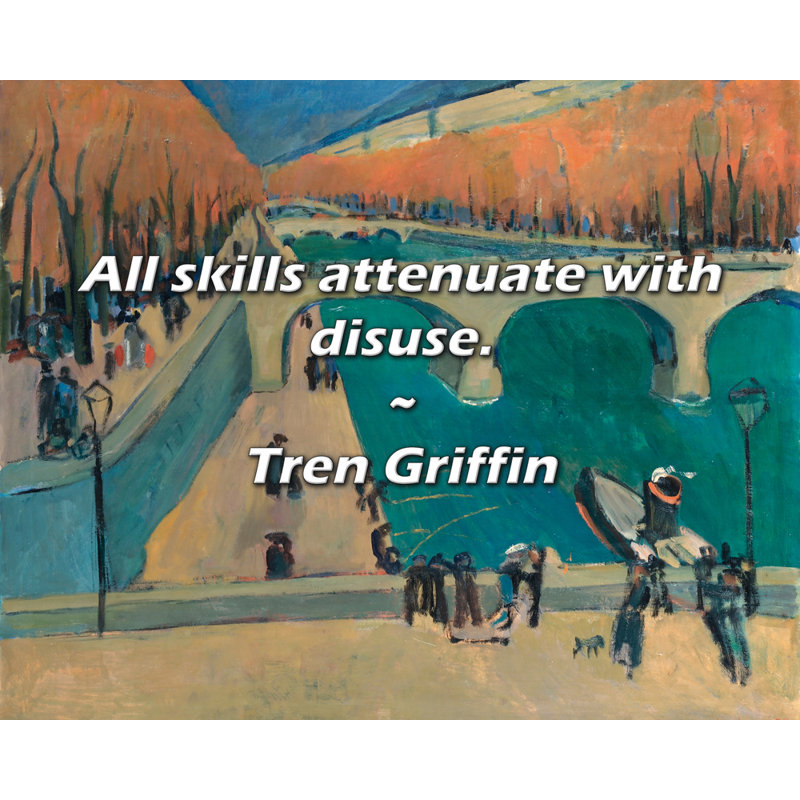 Tren Griffin Citation: Toutes les compétences s'atténuent avec désuétude., H 20 po x l 24 po