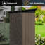 Abri de jardin en métal 5 pi x 4 pi brun + noir