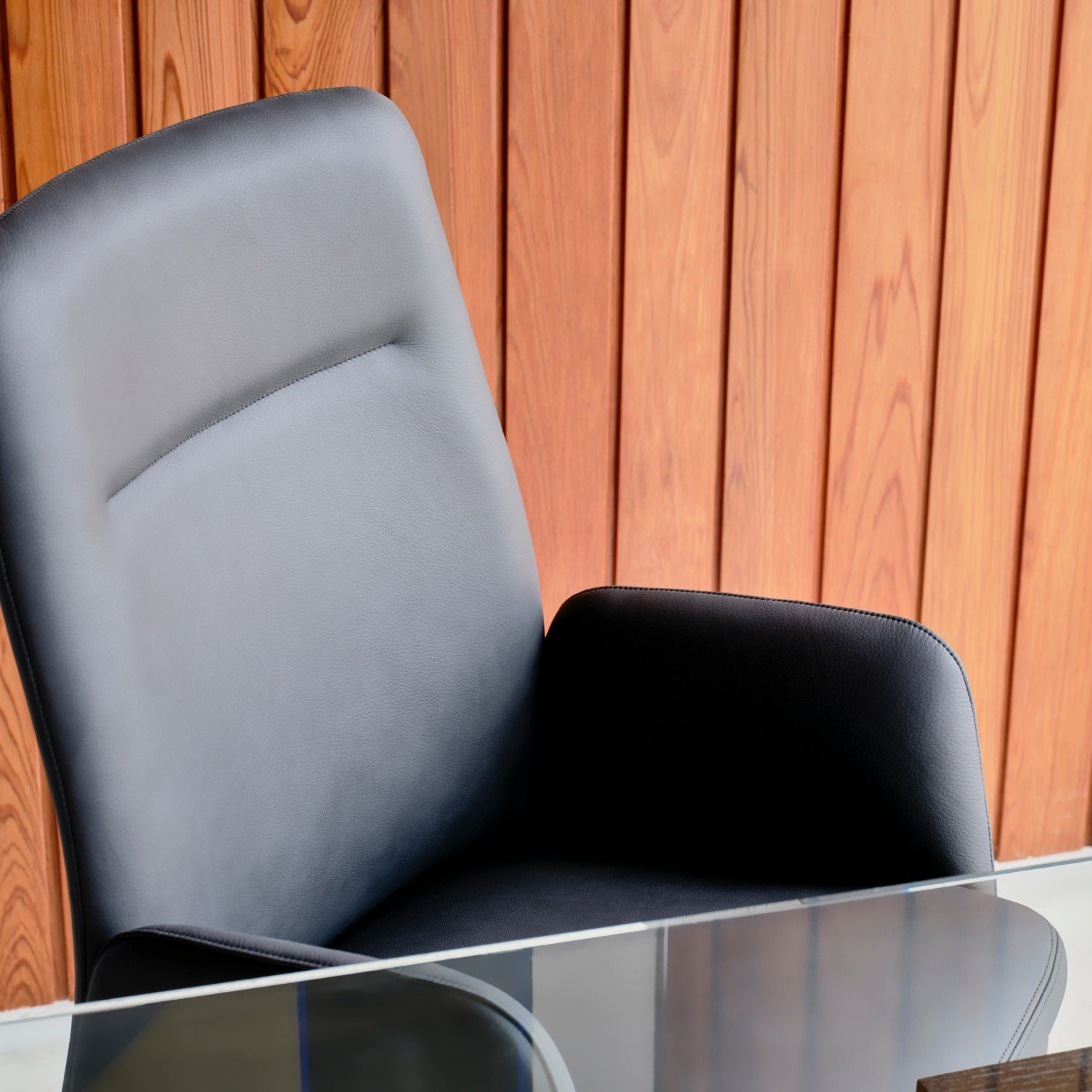 High Back Office Chair, Black, Black, 40.5"