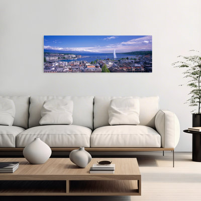 Lake Geneva Geneva Switzerland Abstract Contemporary Architecture City Wall Art