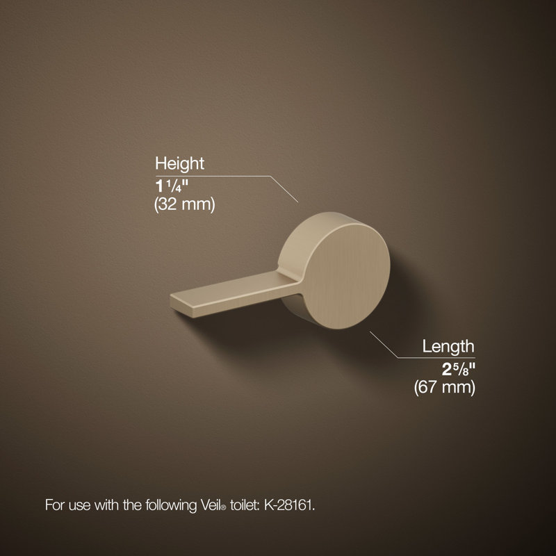 Veil Left-Hand Trip Lever, Vibrant Brushed Bronze