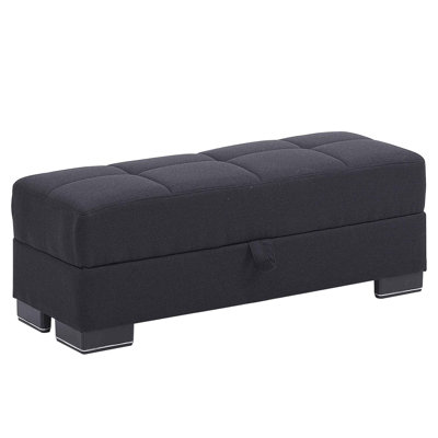 Legacy Fabric Upholstered Ottoman with Storage